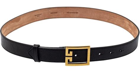 givenchy double g buckle belt in leather|Belt in leather with G.